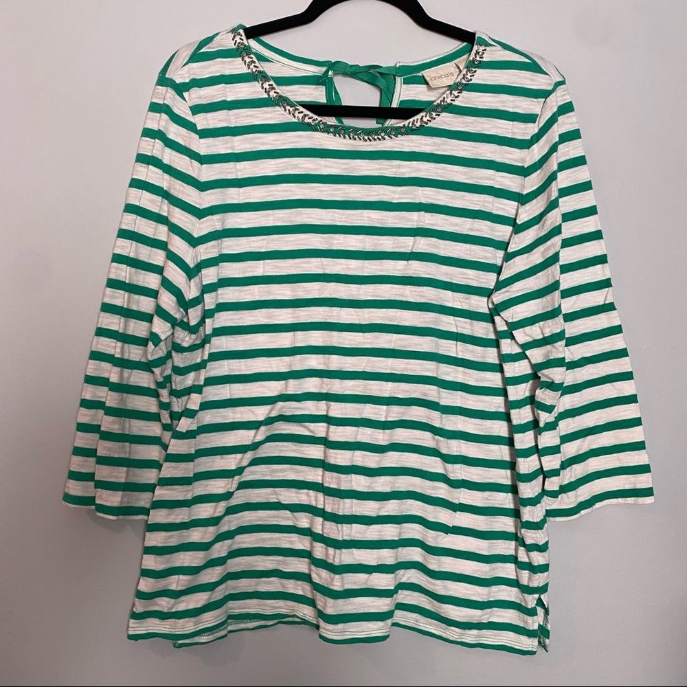 Chico’s striped long sleeve top
